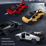 1:36 Cybertruck Toys Off Road Vehicle Die Cast Model Car Beach Motorcycle Hobby Collectible Birthday Gift For Boy